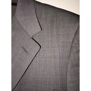 Sophisticated Grey Canali Tweed Houndstooth Blazer Men's 52L IT 42L US